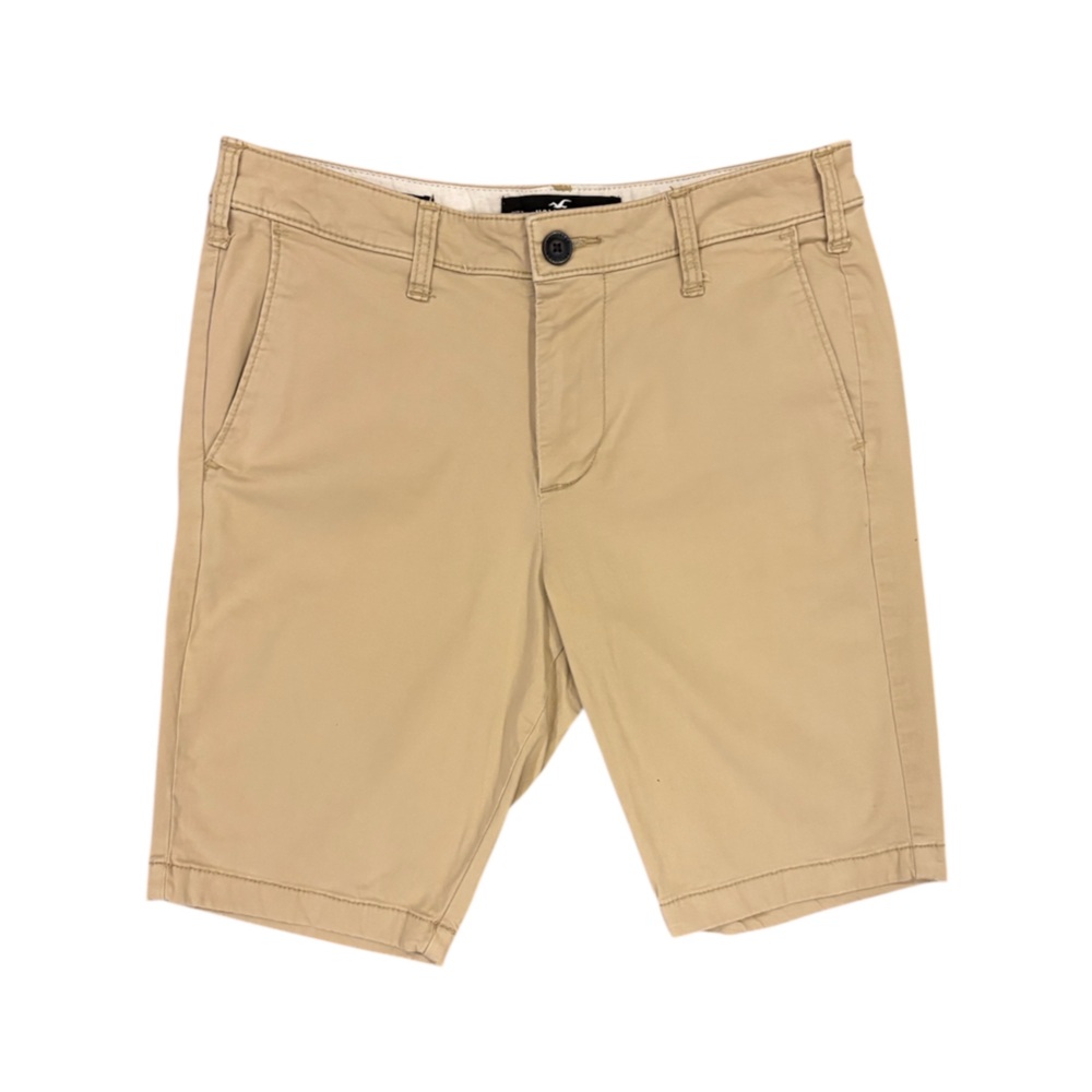 Hollister Men's Flat Front Tan Shorts